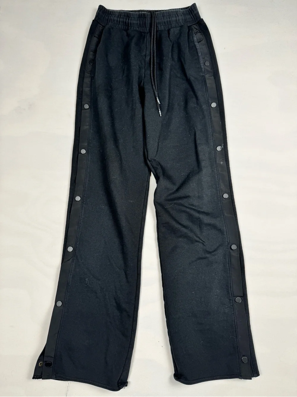 Alo Yoga Courtside Tearaway Snap Pants Sweatpants Straight Let Black Women’s XS